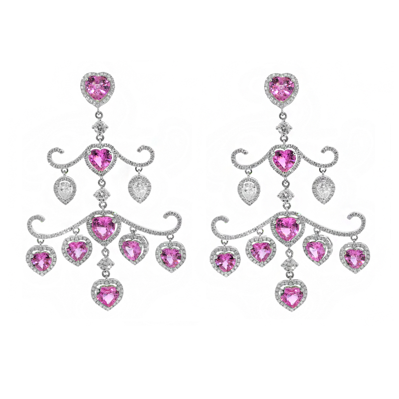 View PINK SAPPHIRE AND DIAMOND CHANDELIER